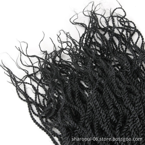 Senegalese Twist Crochet Hair Braids Extension 20inch 6packs 24strands/pack Wavy Curly Twist Crochet Hook Style